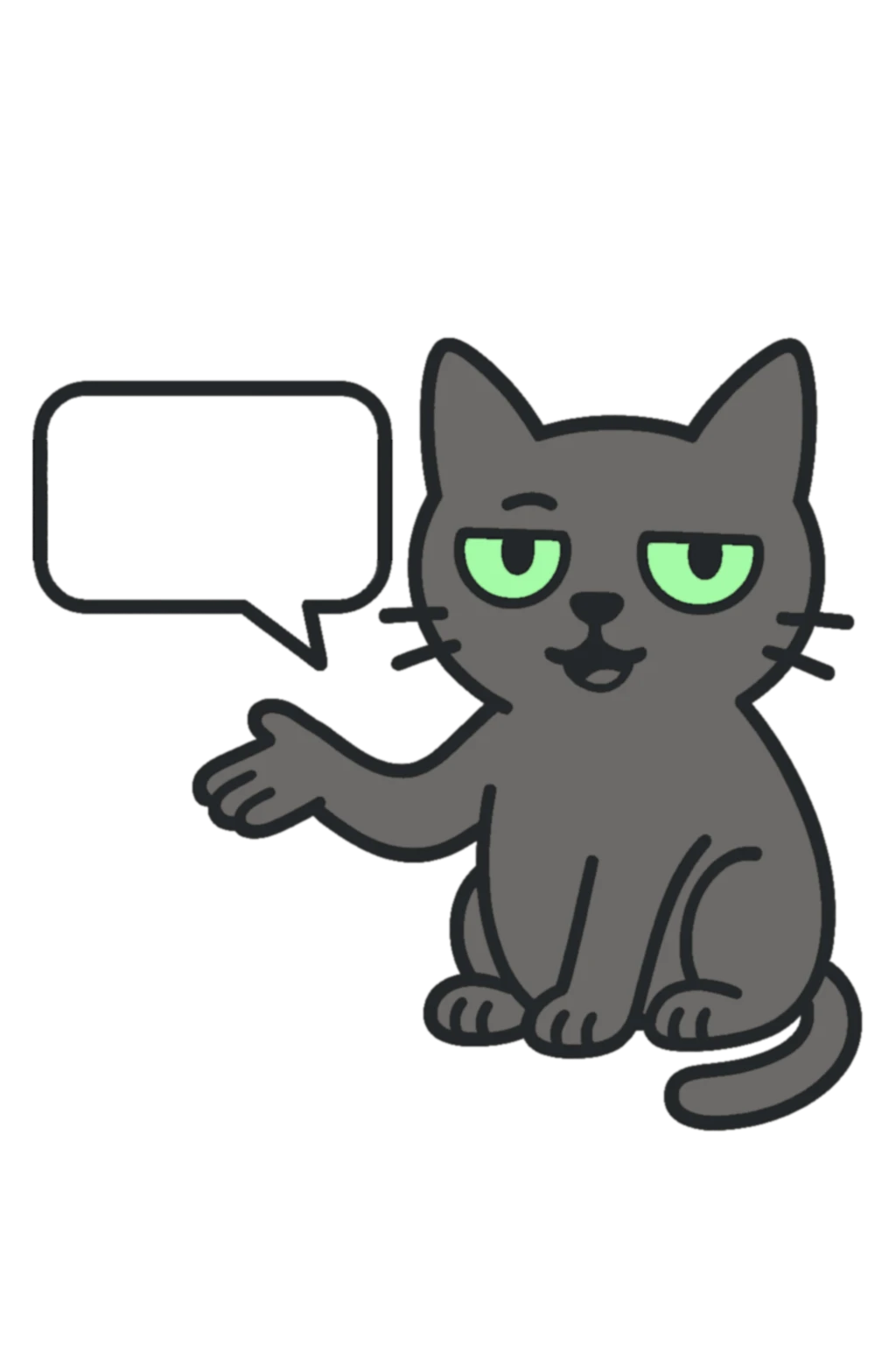 Friendly cat inviting to chat